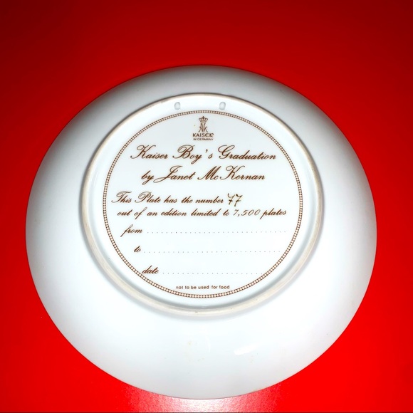 Kaiser Boy’s Graduation Decorative Plate - Picture 2 of 3